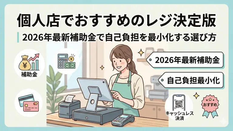 個人店でおすすめのレジ決定版｜2026年最新補助金で自己負担を最小化する選び方