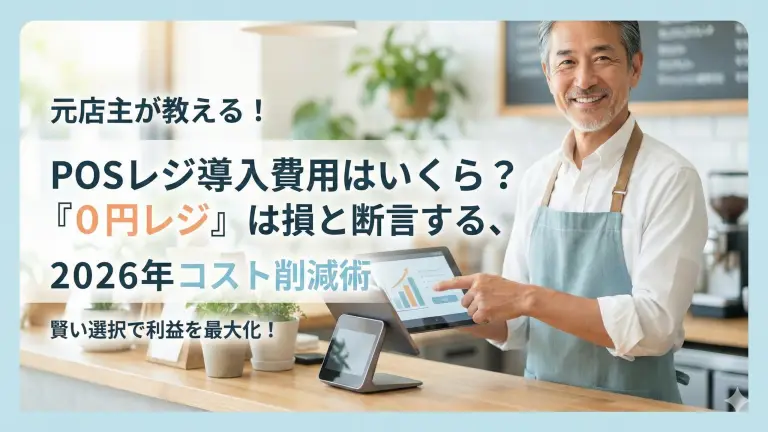 POSレジ導入費用はいくら？「0円レジ」は損と断言する、元店主の2026年コスト削減術
