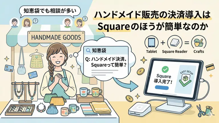 知恵袋でも相談が多い｜ハンドメイド販売の決済導入はSquareのほうが簡単なのか