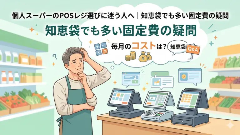 個人スーパーのPOSレジ選びに迷う人へ｜知恵袋でも多い固定費の疑問