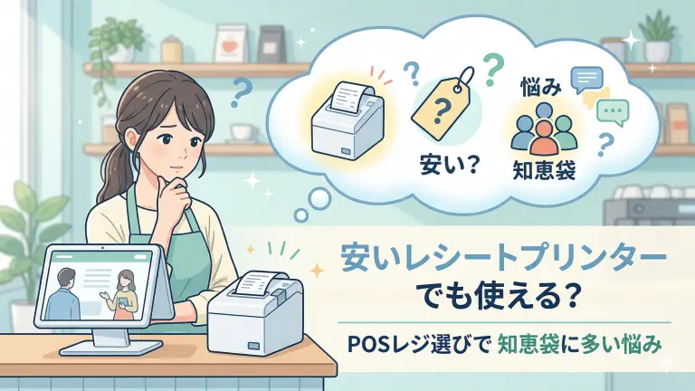 レシートプリンターは安い物でも使える？POSレジ選びで知恵袋に多い悩み