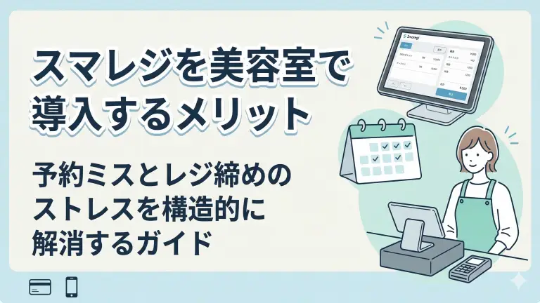 スマレジを美容室で導入するメリット｜予約ミスとレジ締めのストレスを構造的に解消するガイド【2026年最新】 スマレジ 美容室 メリット