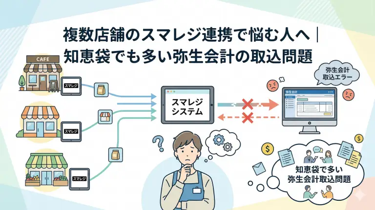 複数店舗のスマレジ連携で悩む人へ｜知恵袋でも多い弥生会計の取込問題