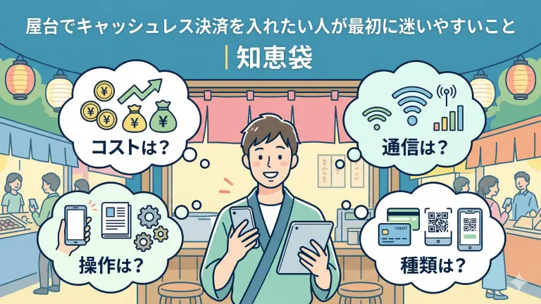 屋台でキャッシュレス決済を入れたい人が最初に迷いやすいこと｜知恵袋